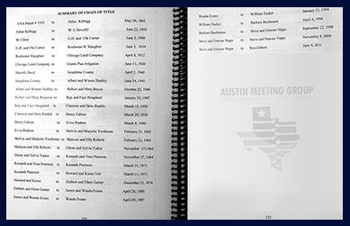 Chain of TItle Summary Button